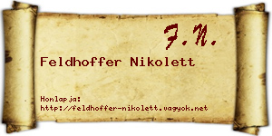 Feldhoffer Nikolett névjegykártya