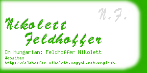 nikolett feldhoffer business card